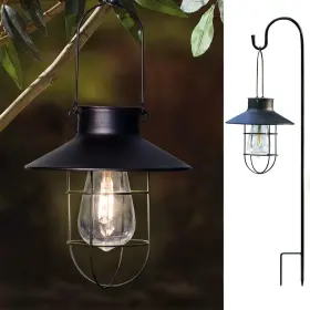 633696996847 EKQ Pack Solar Lights Lantern Lamp Shepherd Hook