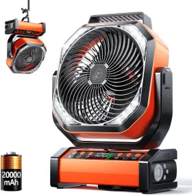 445045937912 ERUULE Camping Led Fan Light Rechargeable Tent