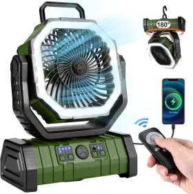 OD0671G ERUULE Camping Fan Led Lantern Rechargeable Battery