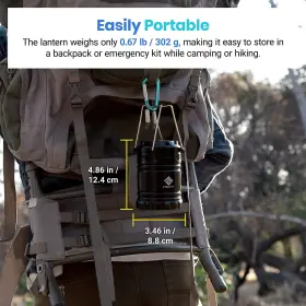CL10-2 ETEKCITY Lantern Camping Led Flashlight Power Outages #3