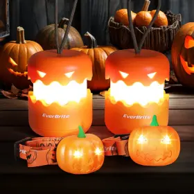 007095 EVERBRITE Halloween Led Pumpkin Lantern Headlamp Light