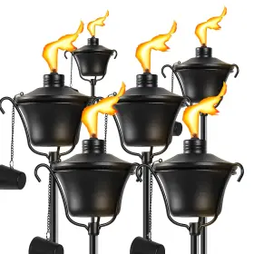 DC-CH-6 FALBAWR Citronella Torches Set Grounded Stake