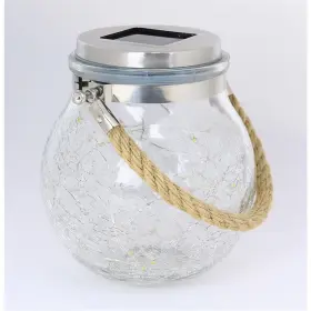 99047 FEIT ELECTRIC Glass Crackle Jar Solar Led Fairy Lantern