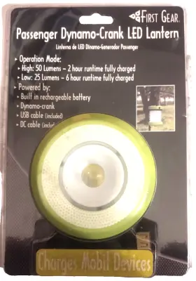 66822 FIRST GEAR Passenger Dynamo Crank Led Lantern