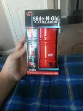 F-SH-3IN1-RD FLIPO Slide Go Lanterns Camping Hiking Fishing
