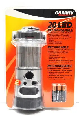 KP052G GARRITY Rechargeable Crank Lantern Am Fm Radio