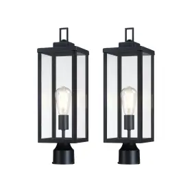 GR-PL003-BK-2PK GRUENLICH Lamp Post Light Fixtures Exterior