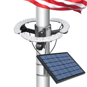 843-3B GULADUS Flag Pole Light Solar Flagpole Up Hrs