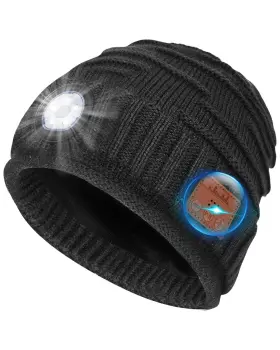BZ-5L HIGHEVER Bluetooth Beanie Light Led Rechargeable Jet
