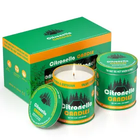 CCS2-01 HOFOGOTOWIN Citronella Candle Set Soy Wax Burn Patio
