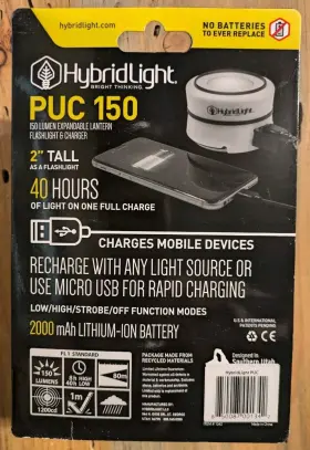 1342 HYBRIDLIGHT Solar Rechargeable Lantern Cell Phone #2