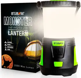 Int-mnst-green INTERVINE Led Camping Lantern Longest Battery