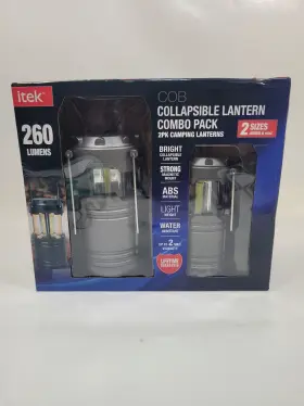 Itek 841133114710 Collapsible Lantern Combo Pack 2 Sizes Camping 260 Lumens