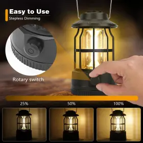 446174272067 JAMISAY Camping Lantern Rechargeable Usb Dimmer #2