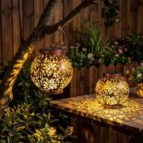 B09GF7WSWK JOIEDOMI Solar Lantern Lights Waterproof Tabletop