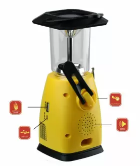 KA249W KAITO Solar Crank Led Camping Lantern Am Fm Noaa Radio #2