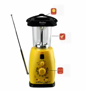 KA249W KAITO Solar Crank Led Camping Lantern Am Fm Noaa Radio