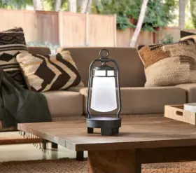 49500BKTLED KICHLER Lyndon Led Lantern Bluetooth Speaker