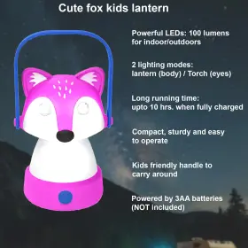 850047803238 KIDZADVENTURE Kids Camping Fox Led Lantern #2