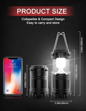 USF-MD004DR LED Camping Kids Lantern Battery Tent Lights Bri #3
