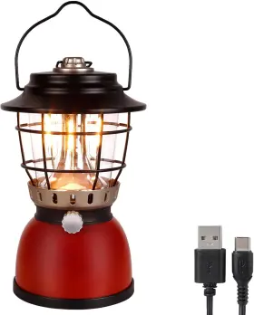 SM-004-LYD-RED LGTMAX Dimmable Rechargeable Lantern Power