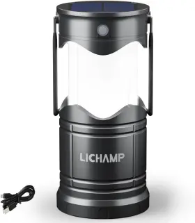 CLS-K001GH LICHAMP Solar Camping Lantern Usb Rechargeable Led