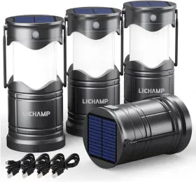 CLS-K004GH LICHAMP Solar Camping Lantern Usb Rechargeable Led