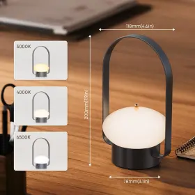 LT-PTL-G1-A1-GRY LROLTEF Cordless Lantern Table Lamp Led Touc #3