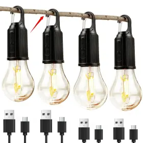 788567160985 LUKASUMI Pack Camping Lights Rechargeable Tent