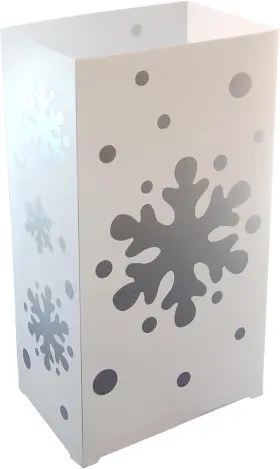 32712 LUMABASE Luminaria Lanterns Pack Snowflake