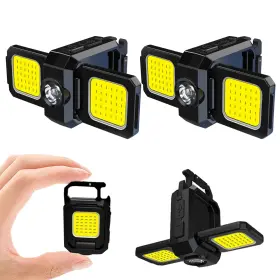S16-2PC MAKDAK Cob Keychain Light Edc Rechargeable Flashli