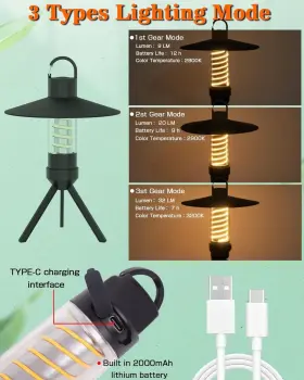 DQ312B MANNXU Led Lantern Rechargeable Flashlight Camping Mod #2
