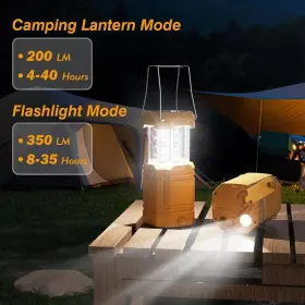 M-CL1000-Y MESQOOL Crank Solar Camping Lantern Ultra Bright #2