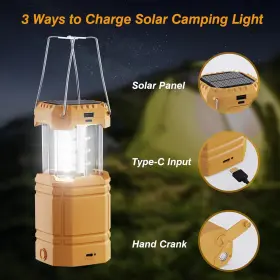 M-CL1000-Y MESQOOL Crank Solar Camping Lantern Ultra Bright #3