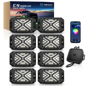 MIC-C4-8 MICTUNING Rgbw Lights Pods Ultra Bright Kit
