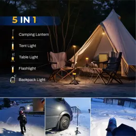 ZY-1487 MOLREBE Telescopic Camping Light Rechargeable Lantern #3