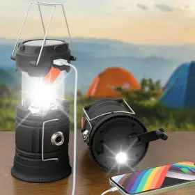 5803-C MUKKURI Crank Solar Camping Lantern Ultra Bright Led