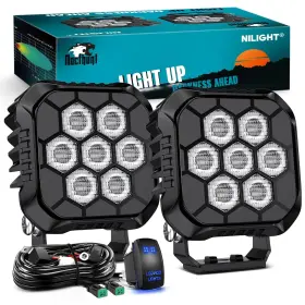 YSD45W5 NILIGHT Led Light Square Hyper Flood Beam Offro