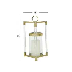 91035 NOVOGRATZ Candle Lantern Steel Acrylic Accents #2