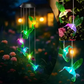 W210011-BIRD NWLIGHT Solar Hummingbird Wind Chime Led Lights W210011-BIRD NWLIGHT Solar Hummingbird Wind Chime Led Lights
