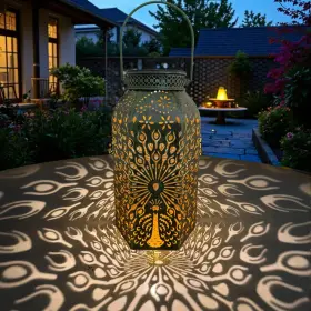 614141687701 OMRAYTU Solar Lantern Waterproof Peacock Decorat