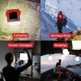 Lumplnvb ONESTOP-STORES Solar Camping Lantern Inflatable Led #3
