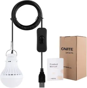 710228118554 ONITE Usb Led Light Bulb Camping Lantern Solar
