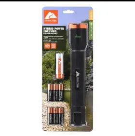 8104-DF1600 OZARK TRAIL Led Flashlight Hybrid Power Alkaline