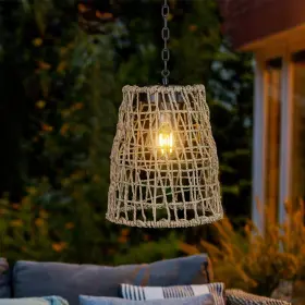 760701204199 PEARLSTAR Solar Lanterns Waterproof Light Rattan