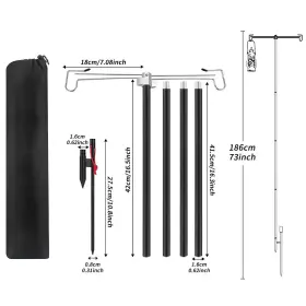 771077297081 PLIAVAON Lantern Stand Pole Lamp Hook #2