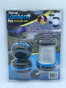576532023508 POP-UP FLASHLIGHT LANTERN Pack Lanterns Camping