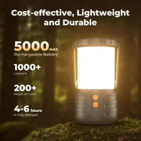 EL01 POPOIRON Pack Camping Lantern Led Rechargeable Battery #2
