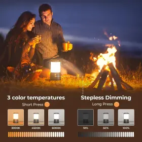 EL01 POPOIRON Pack Camping Lantern Led Rechargeable Battery #3