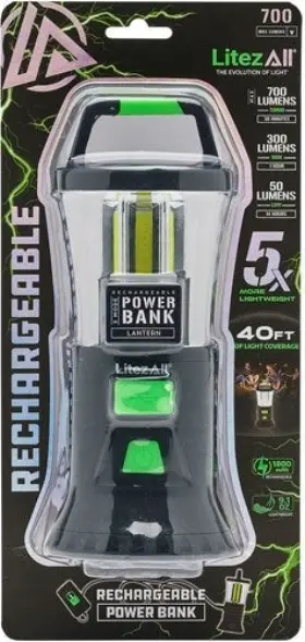 811446025225 POWER Litez Rechargeable Bank Lantern